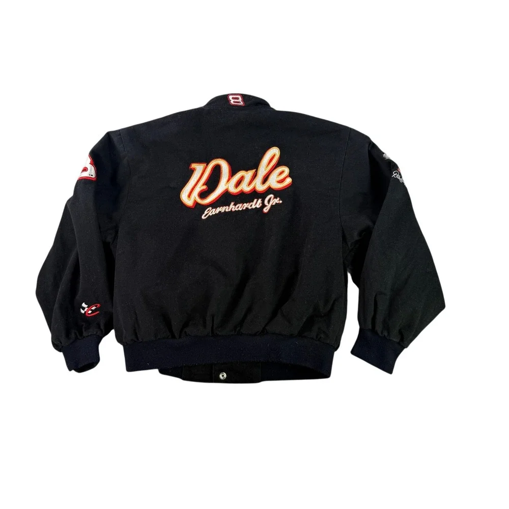 Chase Authentics Dale Earnhardt Jr Racing Jacket Kids XL Black NASCAR Twill‎ 8